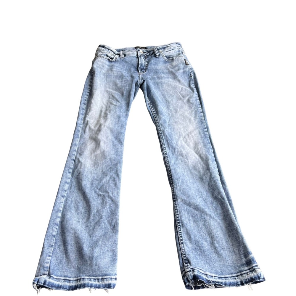 Silver Jeans‎ Co Women Elyse Slim Boot Jeans W27 L31 Blue Mid Rise L03601SSX285